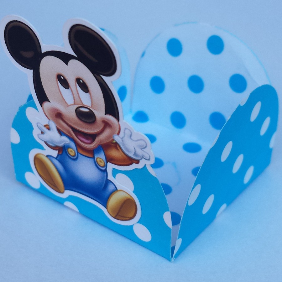50 Forminhas Mickey Disney Baby Brigadeiro Festa Infantil Aniversário 4 Pétalas em Oferta na Shopee