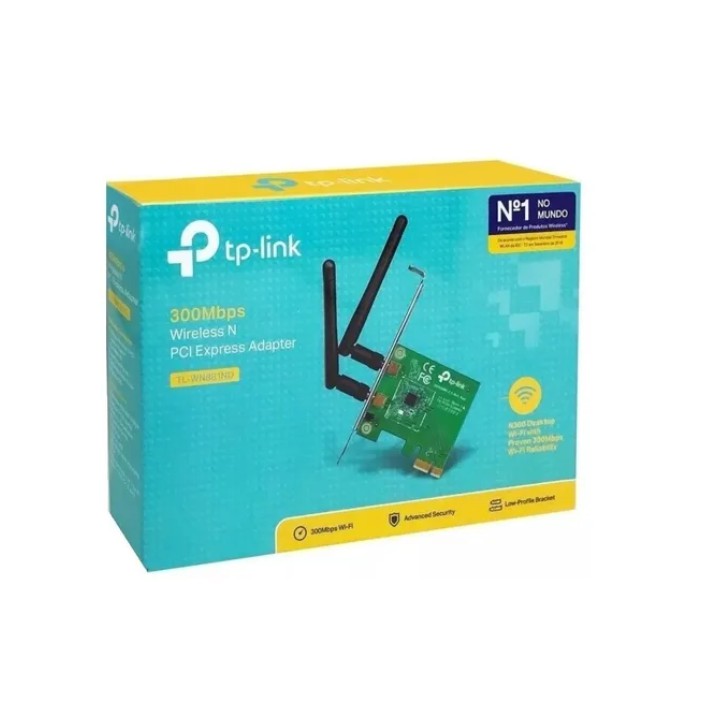 Adaptador Wi-fi Sem Fio Tp-link Pci Express Wn881nd 300mbps
