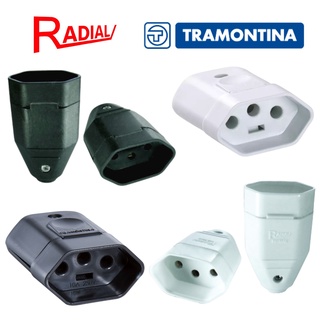 Plug Fêmea Pino Adaptador de Tomada 2 e 3 Pinos 10a e 20a 250V Profissional