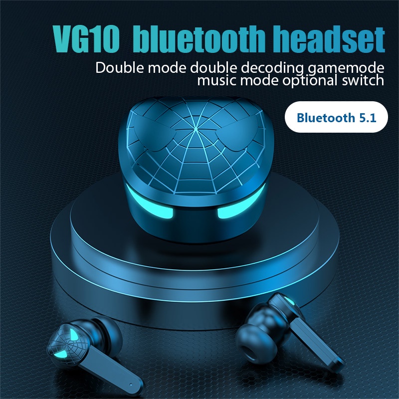 Fone De Ouvido Sem Fio VG10 Fone Homem Aranha Bluetooth Para Xiaomi Stereo Gamer