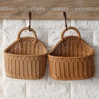 Cesta Tecida À Mão-De Parede Estilo Ins Para Decoração De Frutas E Cozinha