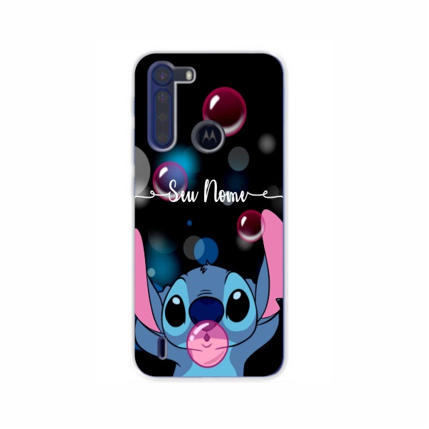 Capa de Celular Capinha Moto One Fusion Personalizada  - Stitch Nome 2 em Oferta na Shopee