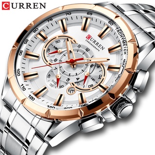 CURREN Relógio Masculino De Quartzo Marca Top Da Moda em aço inoxidável à prova d