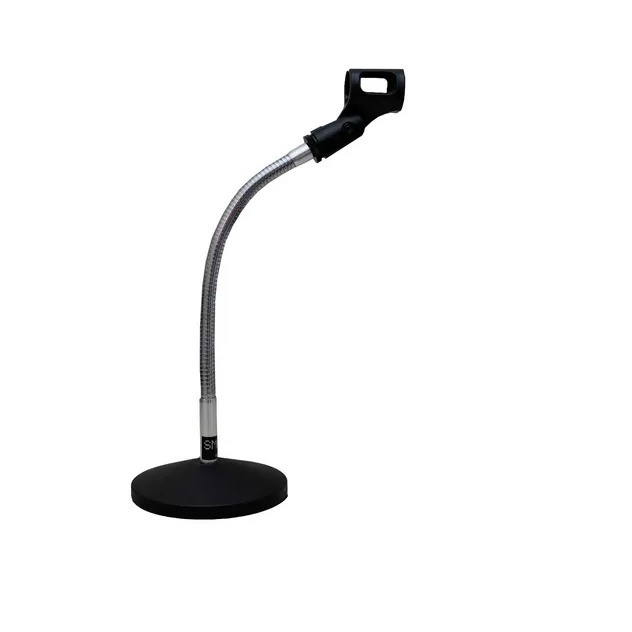 Pedestal P/ Microfone De Mesa Flexível C/ Cachimbo P/ Radio SM038 DE MESA
