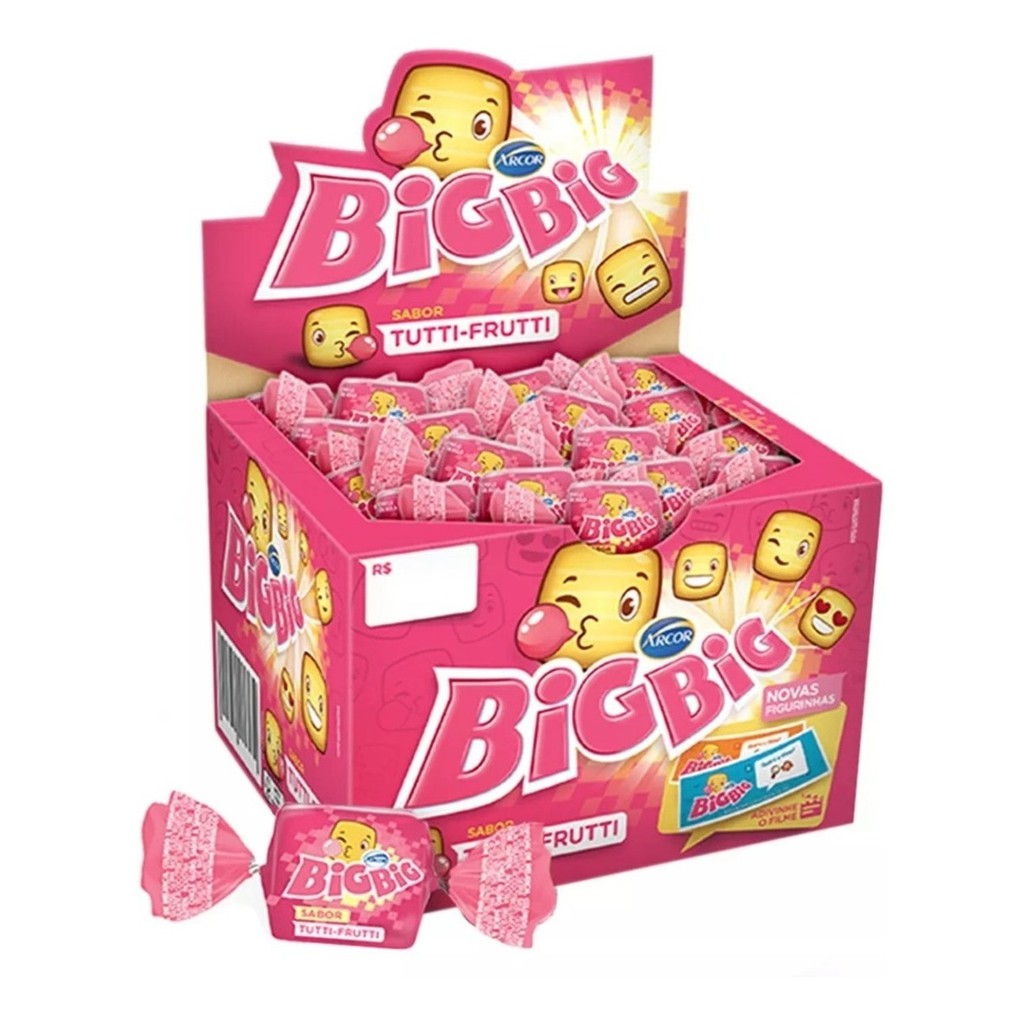 Chiclete Big Big Tutti-frutti C/100un - Arcor em Oferta na Shopee