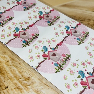 16 adesivos redondos latinhas lembrancinhas garrafinhas para festa TEMA JARDIM ENCANTANDO CASINHA 53.11 em Oferta na Shopee