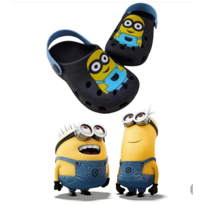 Babuche Premium Sandalia Infantil Minions Leve E Macio Dia A Dia Piscina Praia Escola Colegio Papete