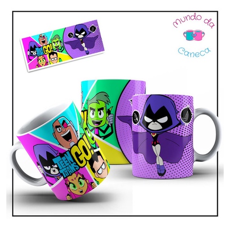 Caneca Personalizada Os Jovens Titãs De Porcelana - Ravena