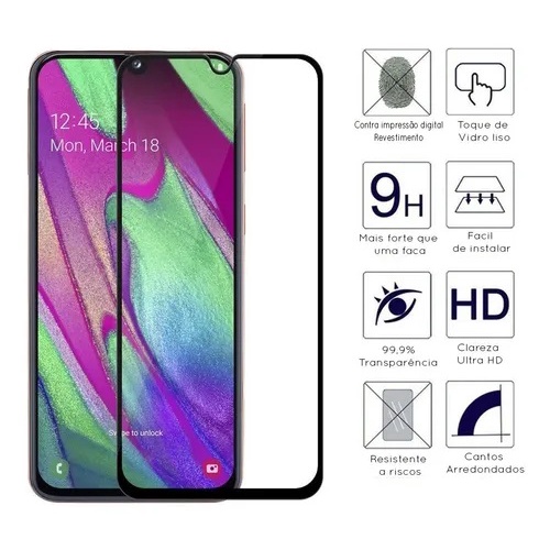 Película  3d de Vidro Temperado Linha GALAXY A10 / A10s / A20 / A20s / A30 / A30s/  A40 / A50