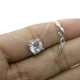 Colar Ponto de luz fio de Nylon 40 cm pingente red 8mm em Oferta na Shopee