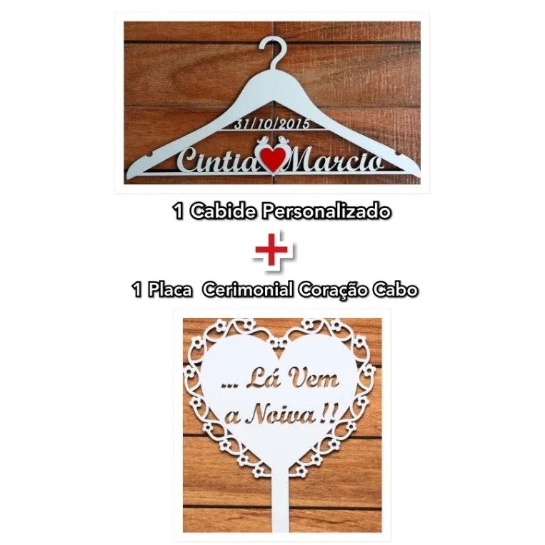 Casamento Decora Noiva Casamento 1 Cabide 1 Placa Cerimonial