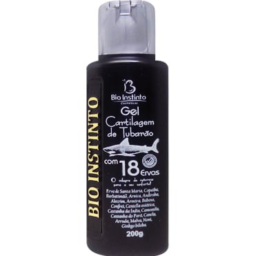 Frasco Gel Cartilagem de Tubarão com 18 Ervas 200g - Bio Instinto ( 1 unidade )