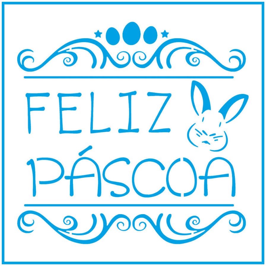 Stencil Feliz Páscoa – Litoarte Rizzo Confeitaria - Stationery