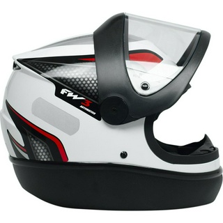 Capacete Fechado Para Moto Fw3 Automático Branco Tamanho 56