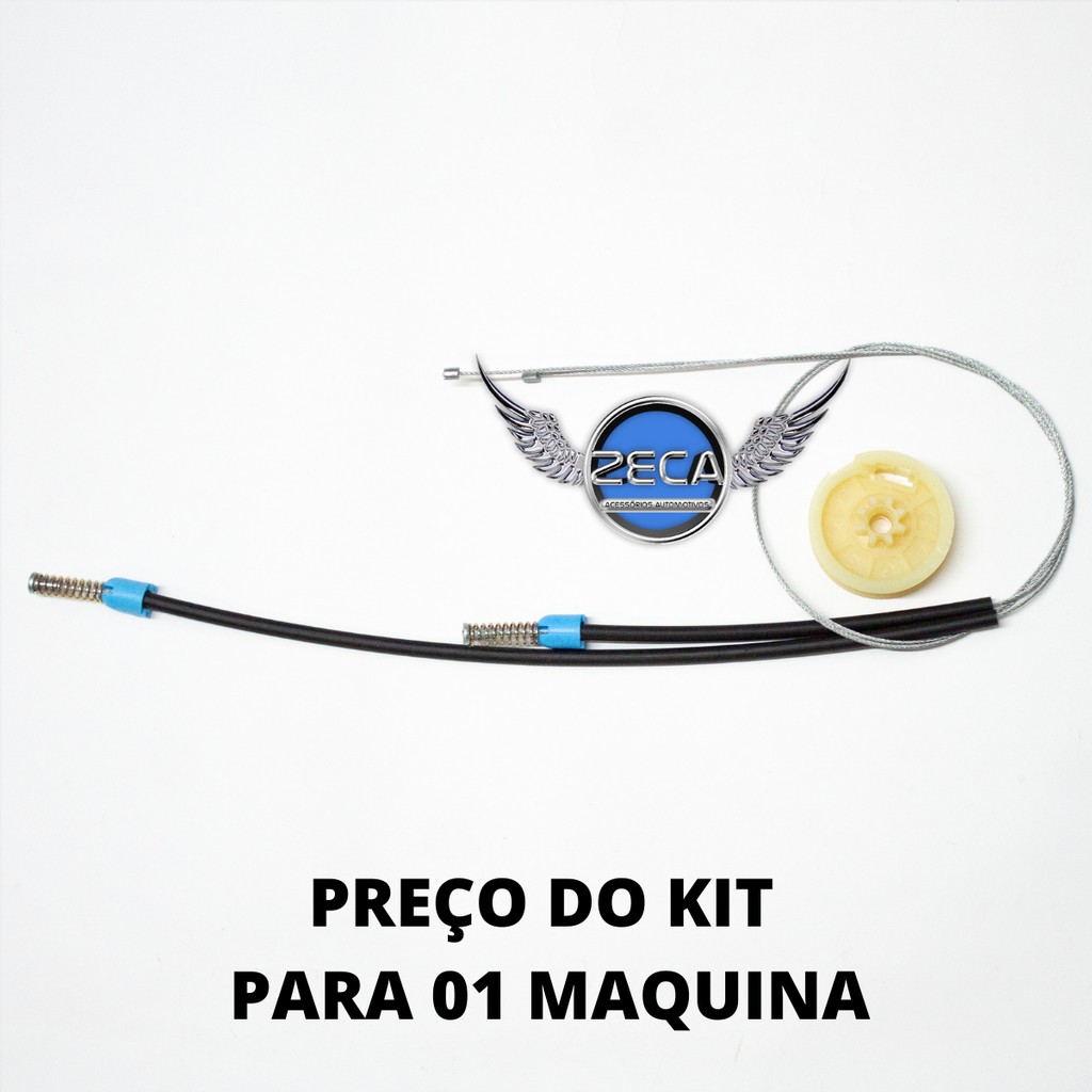 Kit Reparo Maquina Vidro Eletrico Fox 2 Portas Cabo Roldana