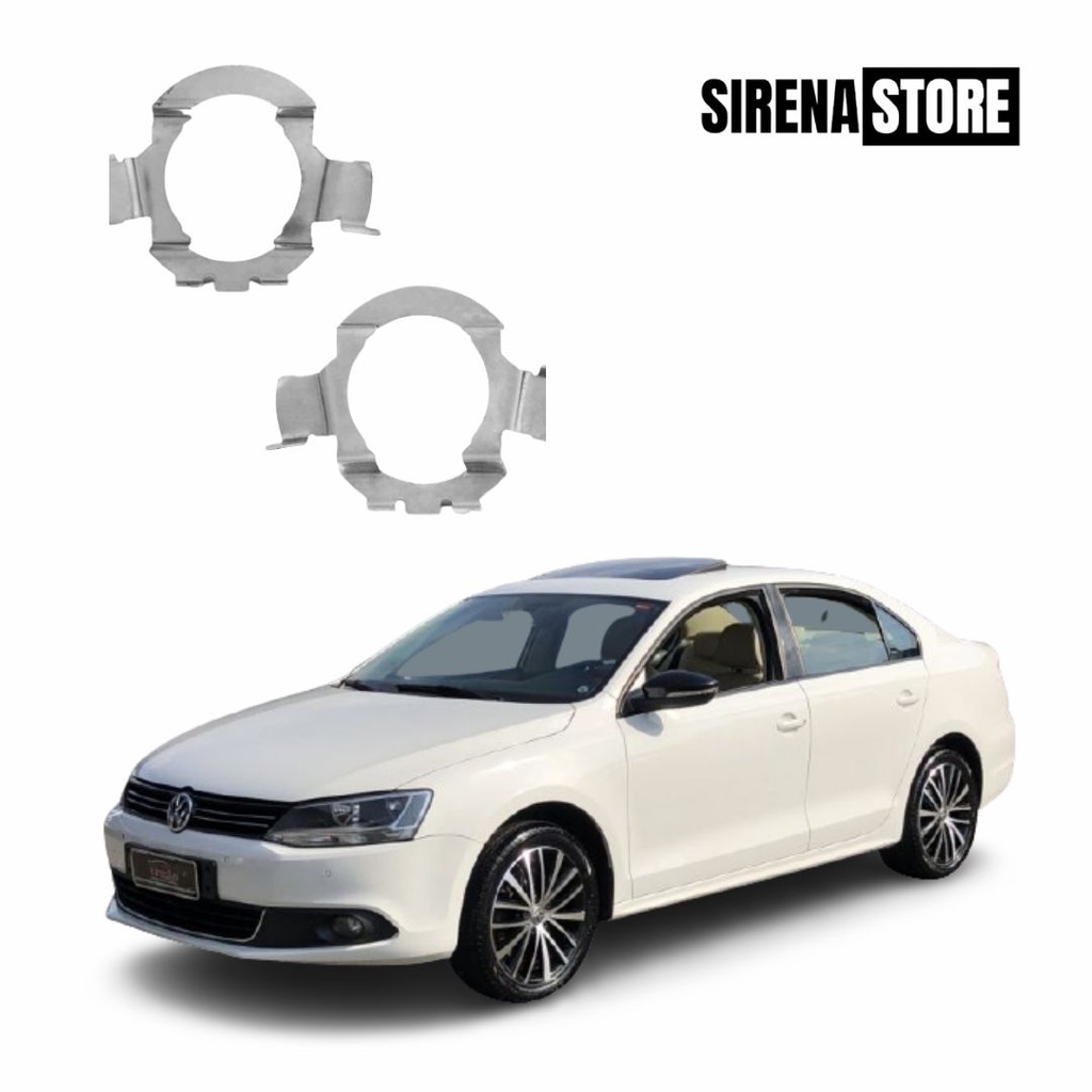 PAR Adaptador H7 LED Volkswagen Jetta MK6 Encaixe Perfeito Farol Plug and Play Alta Qualidade (Desconto no Kit)