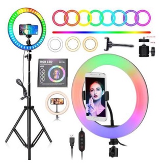 Ring Light Colorido 14 Polegadas com Tripe 2,10mt - Kit RGB