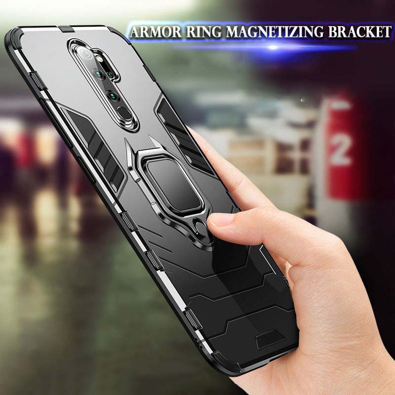 Capa Armadura Híbrida Anti-Impacto Com Suporte Magnético De Carro Para Xiaomi Mi 10T/9T/10/12/11T Pro/12X/A3/10S/9/10T L