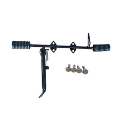 Estribo Completo Cavalete Lateral Pedal Apoio Borrachas Parafusos Molas CG 125 150 1999 a 2013