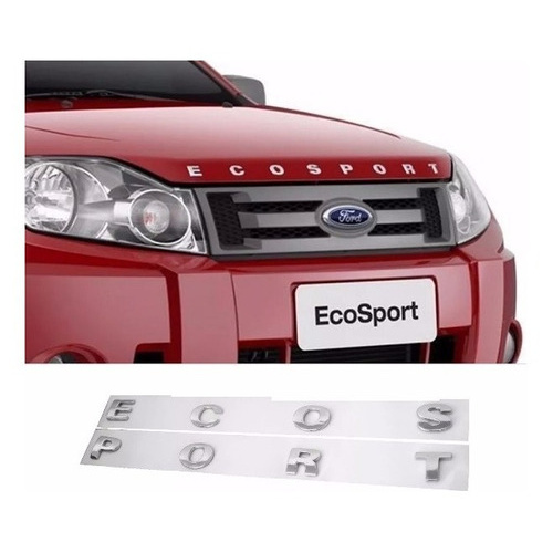 Emblema Letreiro Capô Ecosport Cromado Ford  - 2003 À 2012