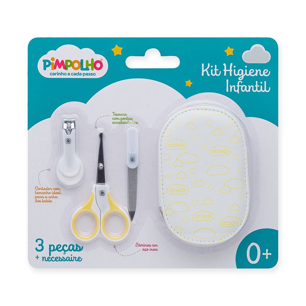 Kit Higiene Baby 3 Pecas Acompanha Necessaire Bebe Tesoura Cortador De Unha Shopee Brasil