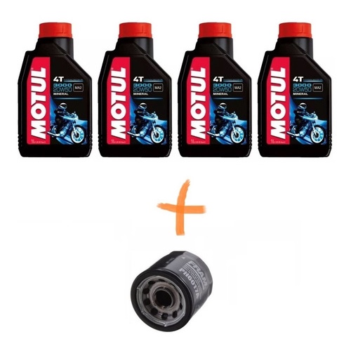 Filtro Oleo Fram Ph6017a + 4 Litros Motul 3000+ 20w50