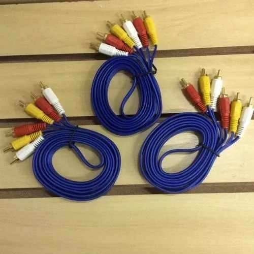 Cabo Video Rca Azul 1,5m 3+3 Reforcado Otima Qualidade em Oferta na Shopee