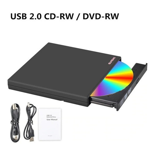 Gravador / Leitor Cd E Dvd Externo - Grava E Lê Cd E Dvd