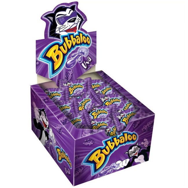 Chiclete Bubbaloo com Recheio Uva 300g  C/ 60 Unidades 7895800151570