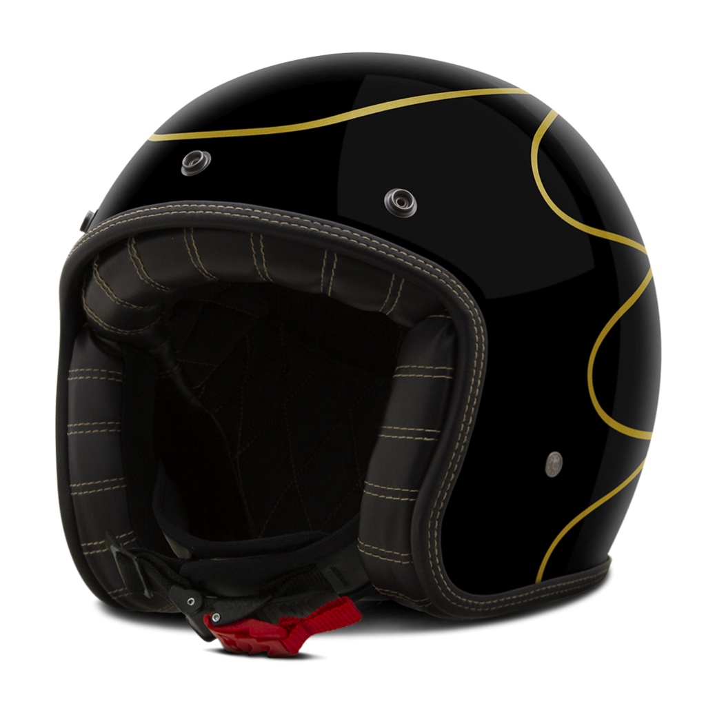 Capacete Aberto Custom Com Viseira Old School Etceter Faster Preto ...