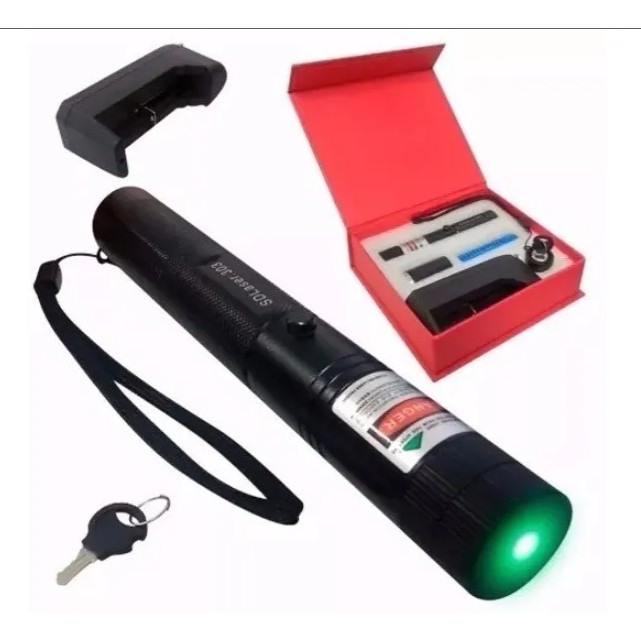 Super Caneta laser Pointer Verde longo alcance até 50km máxima visibilidade
