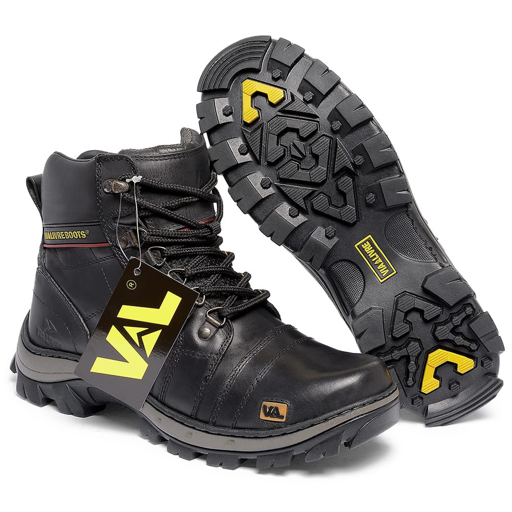 botas de couro masculina para trabalho