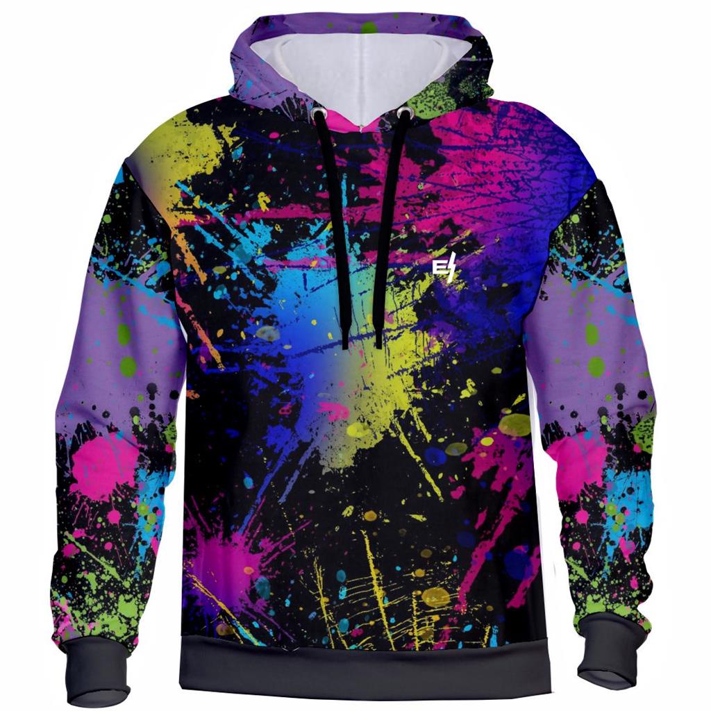 Moletom Blusa Masculina Feminina de Frio Estampa 3D Tinta Com Capuz Flanelada Confortavel