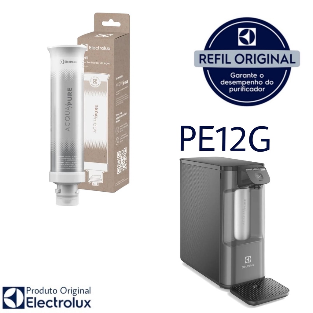 Refil Para Filtro Purificador Electrolux Pure 4x PE12G Acqua Pure - Original