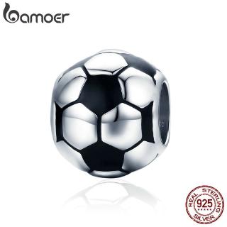 Bamoer Beads Pulseira De Bola De Futebol Esportivo De Prata 925 Sterling