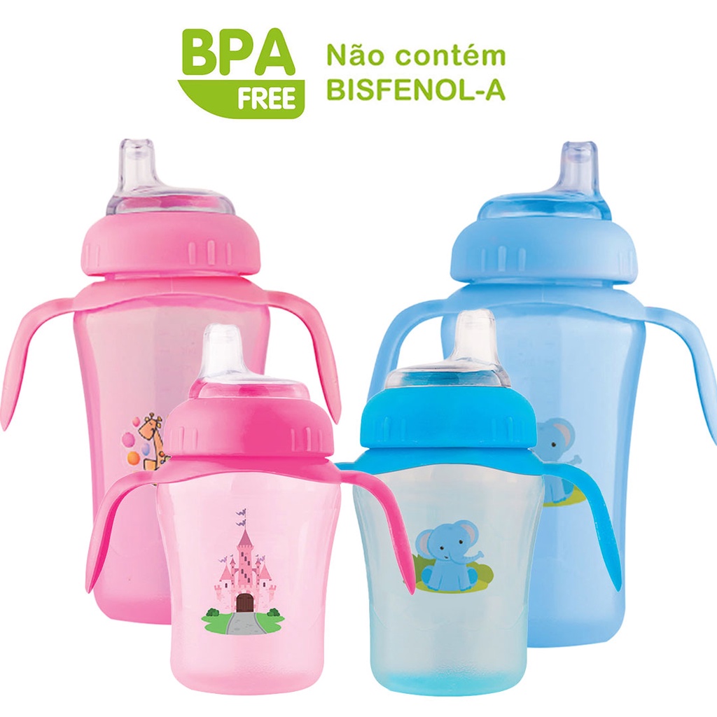 Copo para Bebê Antivazamento  Bico Silicone Alta Qualidade Promoção ou Bico Refil em Oferta na Shopee