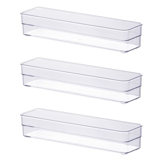 Kit 3 Organizadores Transparente Multiuso Armário 30x7,5x5,2cm 936 em Oferta na Shopee