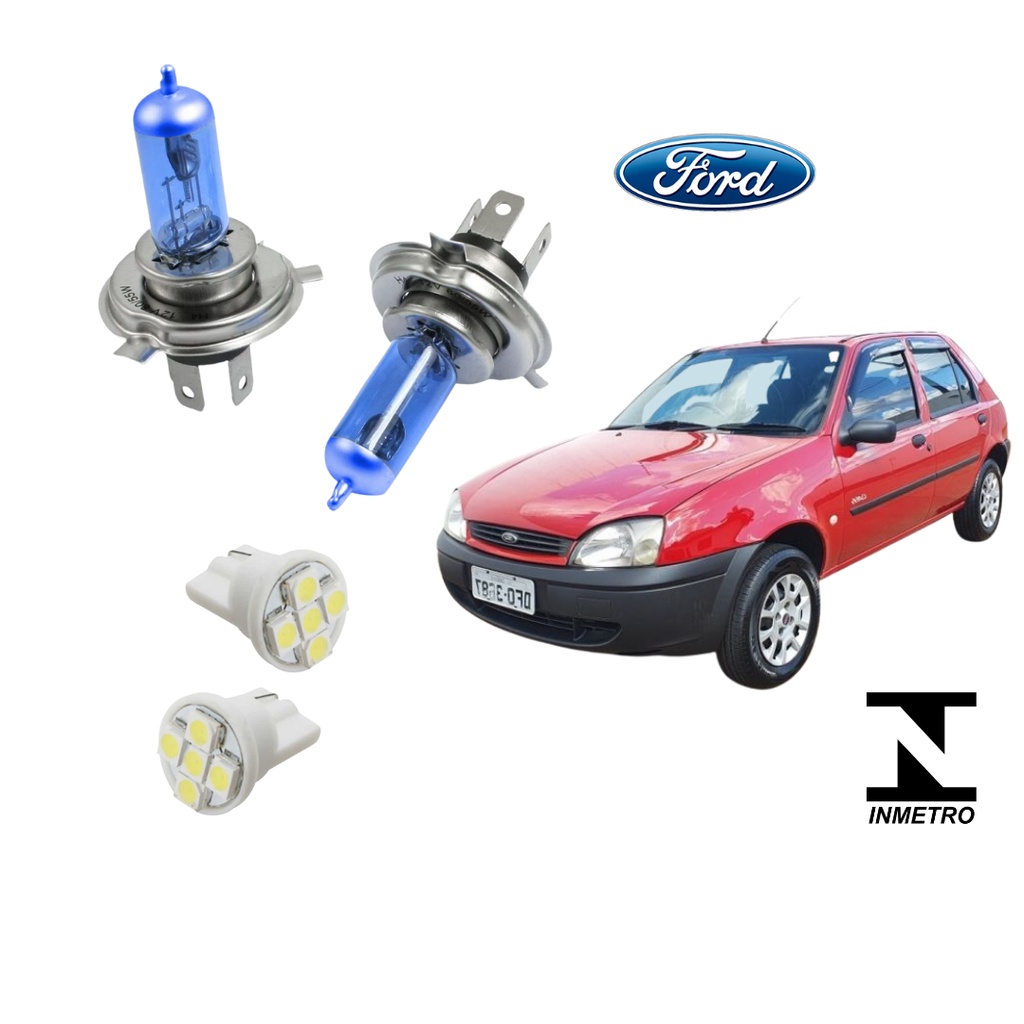 Lampadas Farol Super Branca Ford Fiesta 2000 2001 2002 + Brinde PROMOÇÃO SHOPEE em Oferta na Shopee
