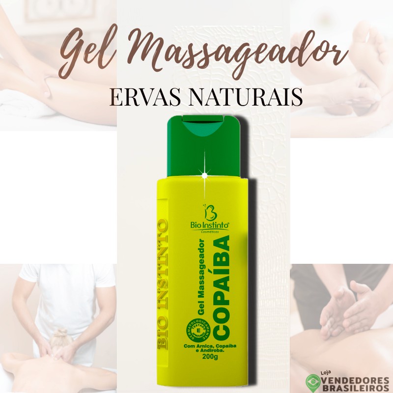 Gel Massageador Copaíba Arnica e Andiroba para dor muscular Bio Instinto g Massagem para dor