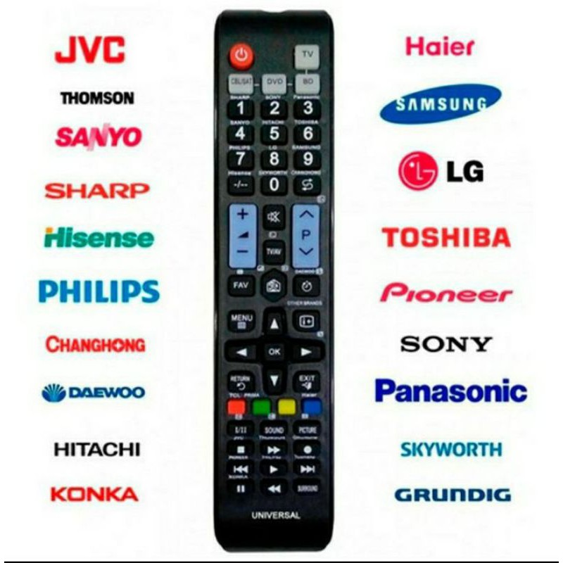 controle remoto universal de tv led lcd Samsung, Sharp, Sony, Panasonic, Sanio, Hitachi, Toshiba em Oferta na Shopee