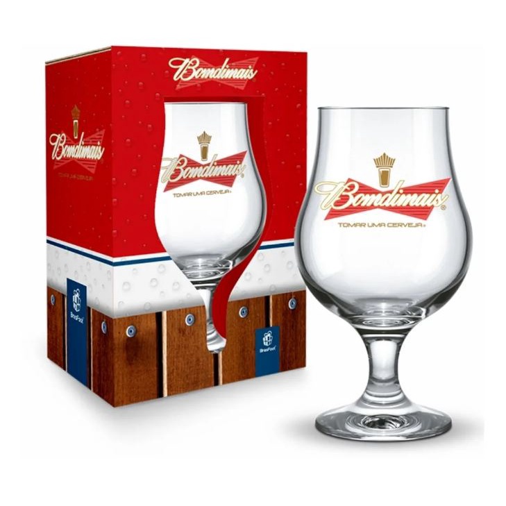 Copo Taca Dublin Chop Personalizado 400ml Vidro BrasFoot | Shopee Brasil