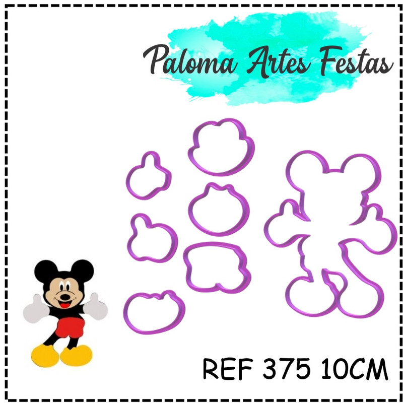 CORTADOR MICKEY 10CM vela pla RATINHO PLA PASTA AMERICANA BISCUIT CUPCAKE