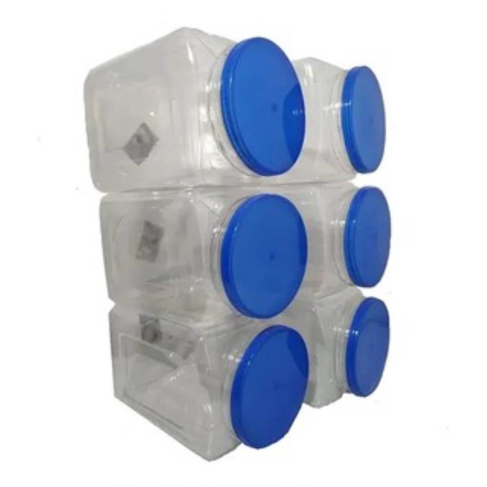 Pacote Com 6 Potes Para Baleiros 3,5l 14x23 Cm Azul