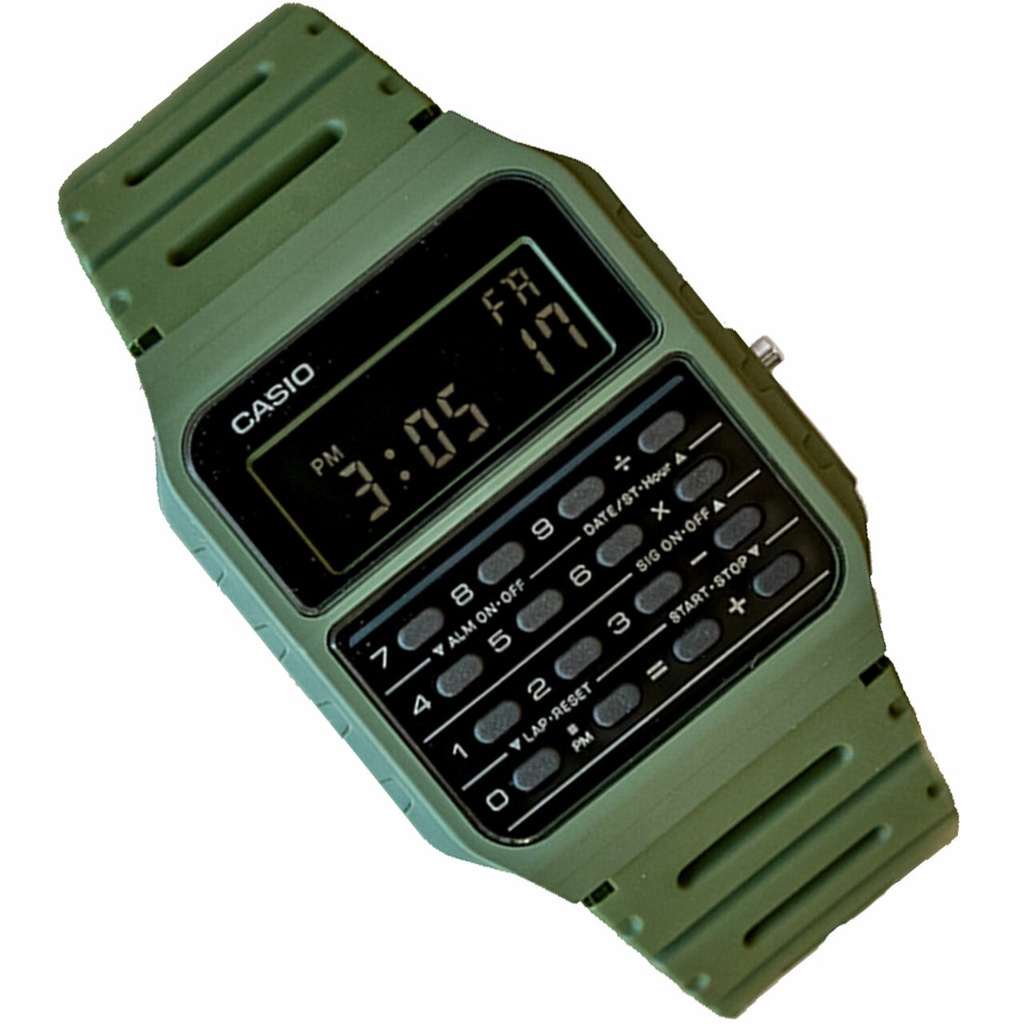 Relogio Casio Masculino Calculadora Verde Ca-53Wf-3Bdf