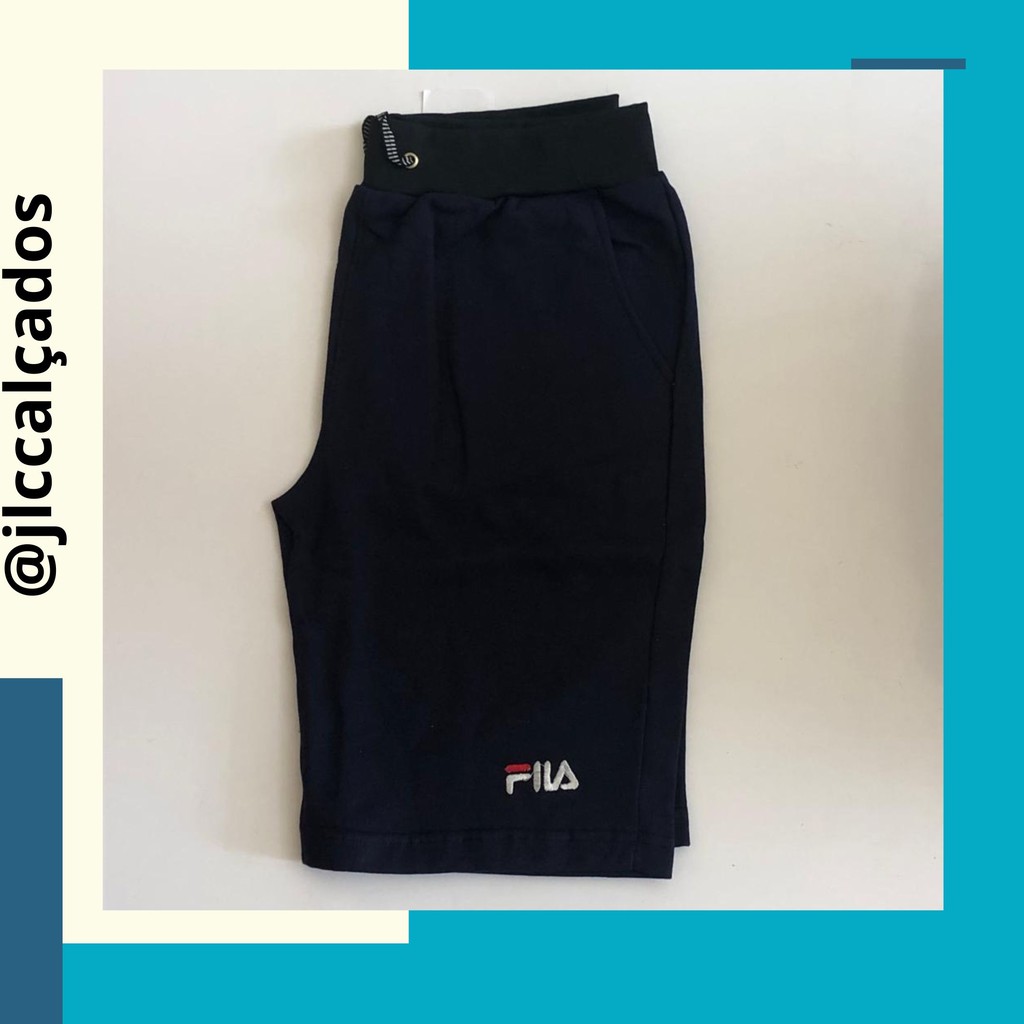 bermuda moletom fila masculina