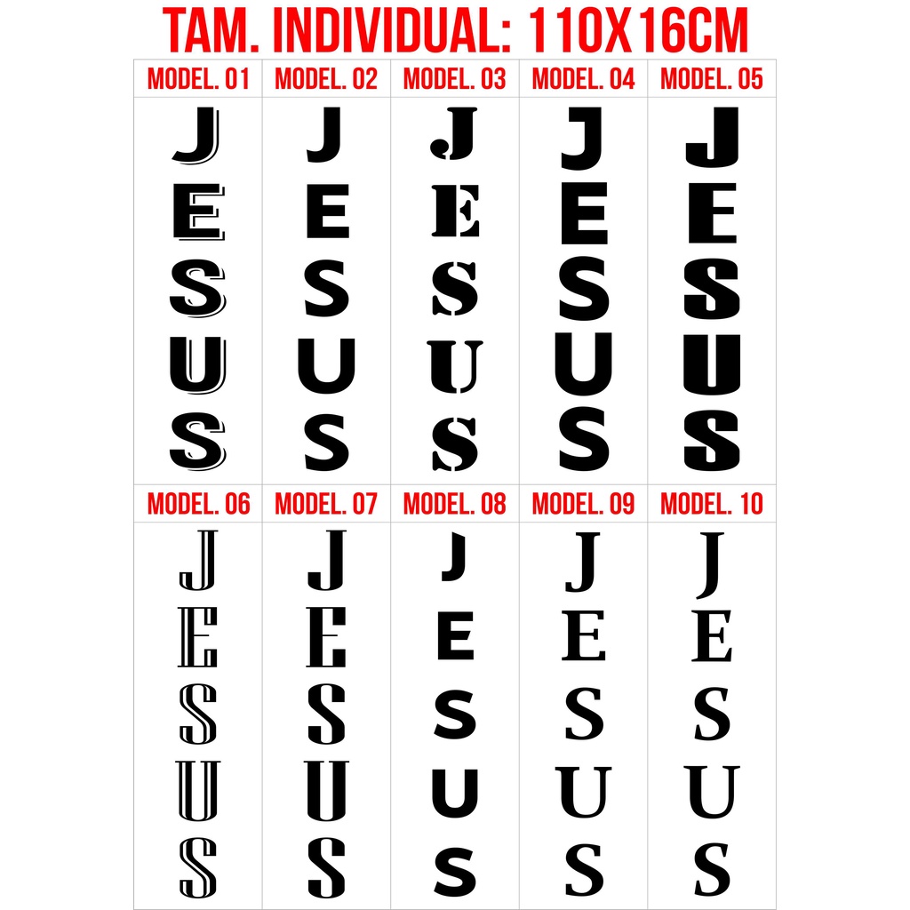 Adesivo (110x16cm) Frase Jesus para Púlpito de Igreja Deus Senhor Bíblia Religião Fé