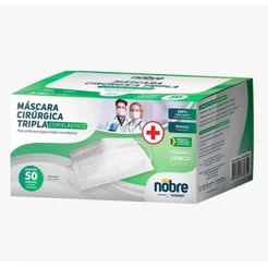 Máscara Cirúrgica Descartável Com Selo da Anvisa e Inmetro Marca Nobre Original