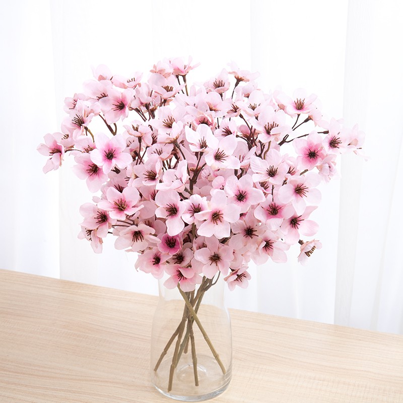 Buquê De Flores Artificiais De Flor De Cerejeira Gypsophila Para Decoração  De Casa / Sala De Estar | Shopee Brasil