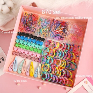 Coolparty Menina Do Bebê Verão Pequena Flor Pegar Clipe Bb Menina Corda Cabelo Elástico Acessórios Para O Cabelo Set