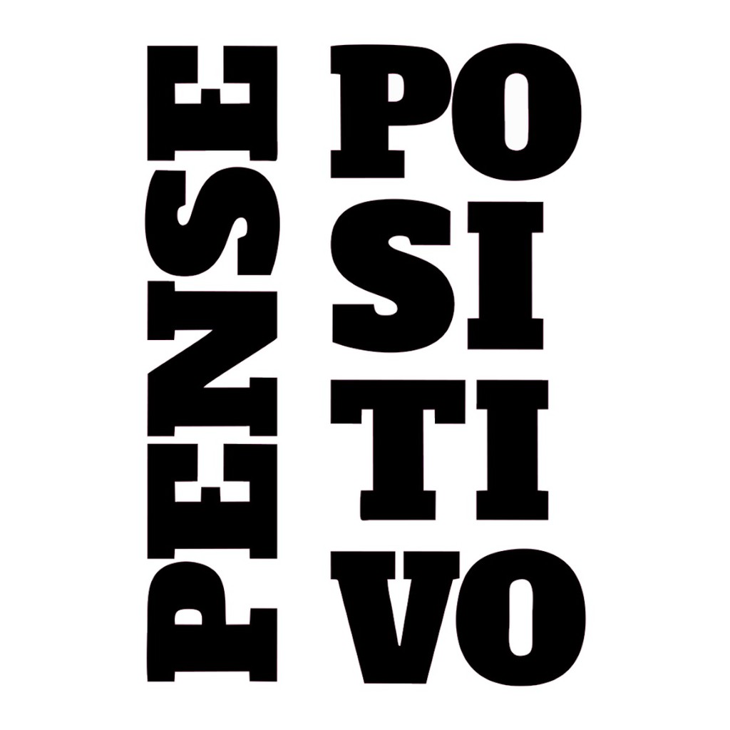 Adesivo Parede Decorativo Pense Positivo Positividade Casa Mantra Meditação